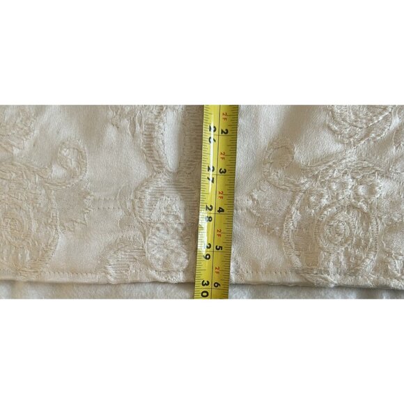 Vtg Waverly Luxury Col. Cream on Cream Embroidered Cotton Tapestry Euro Sham 30" - Picture 8 of 9